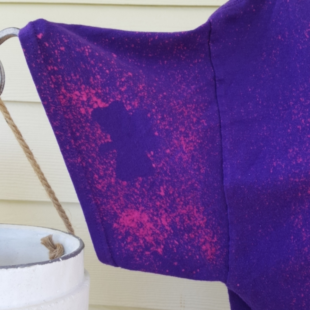 Shamrock Tie Dye T-shirt Purple / Pink Tee (XL) - Picture 5 of 10